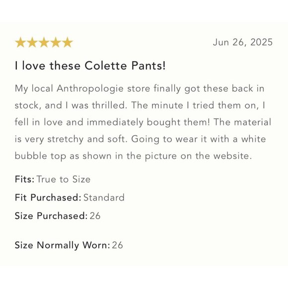 NWT Size 26 -The Colette Magic Fabric Crop Wide-Leg Pants by Maeve (NWT US$ 130) - Picture 2 of 16